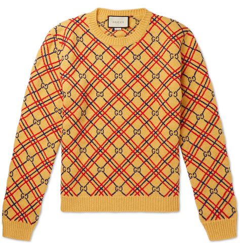 yellow gucci sweater|gucci white and blue sweaters.